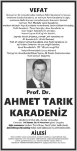 Hürriyet Vefat İlanı