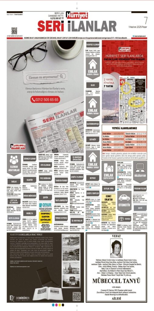 Hürriyet Vefat İlanları 01 06 2025