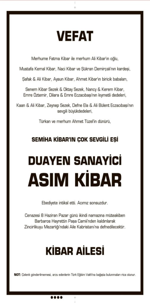 Hürriyet Vefat İlanları 08 06 2025