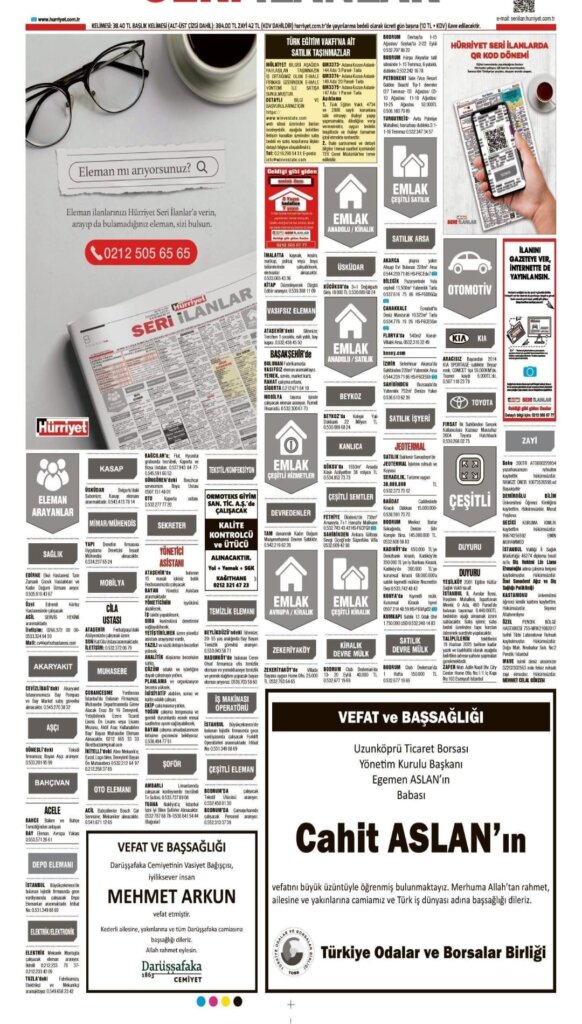 Hürriyet Vefat İlanları 14 06 2025