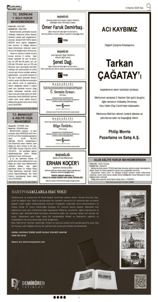 Hürriyet Vefat İlanları 03 06 2025