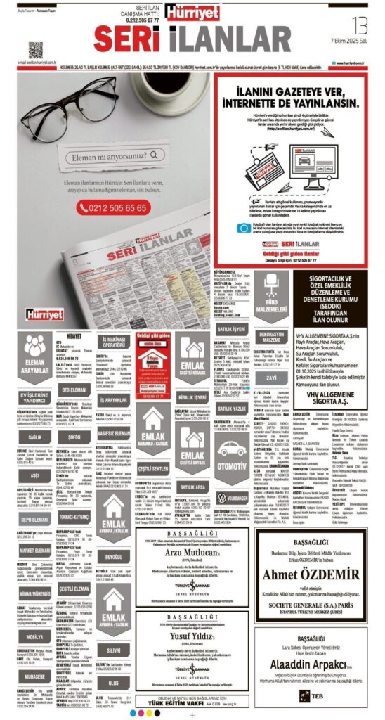 hürriyet vefatölüm cenaze ilanı